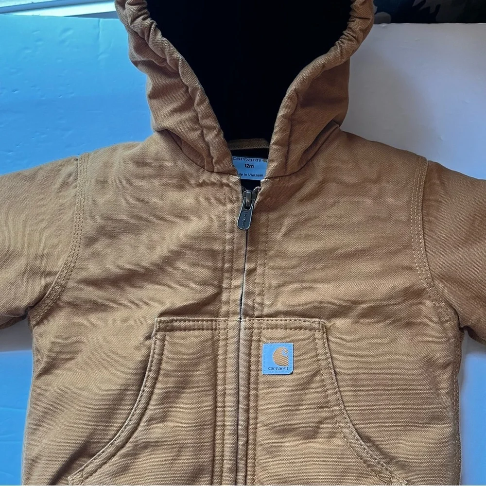 Carhartt Tan Hooded Jacket Size 12M